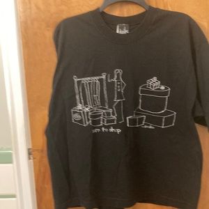 NWT Doodles Graphic Black “Born to Shop” T Shirt